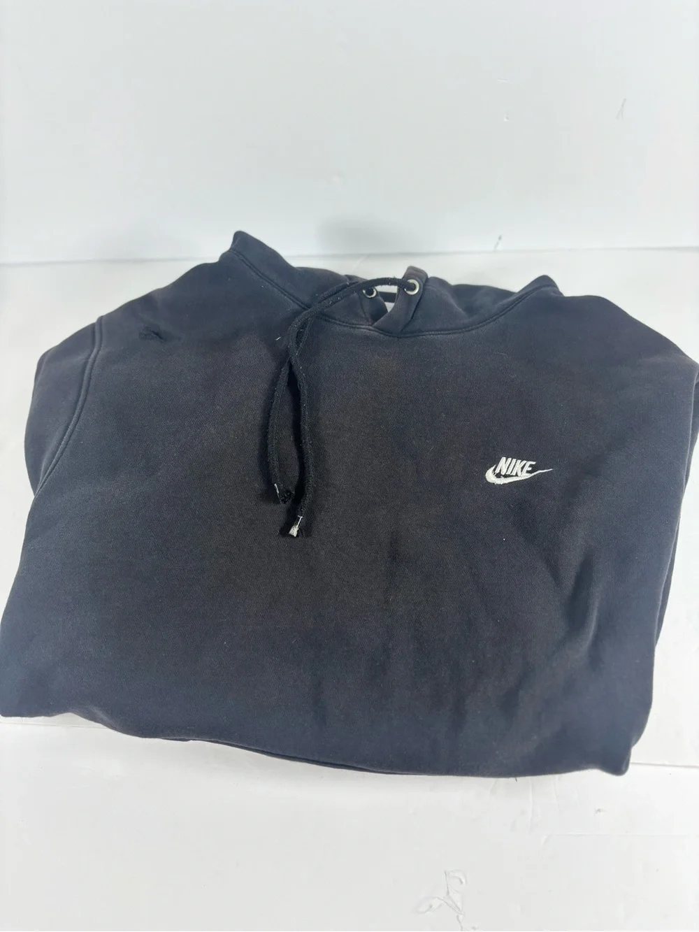 Nike Black Pullover Hoodie with White Swoosh